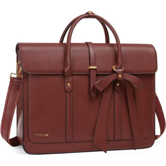 PU Leather Shoulder Bags Convertible Backpack, Brown Red